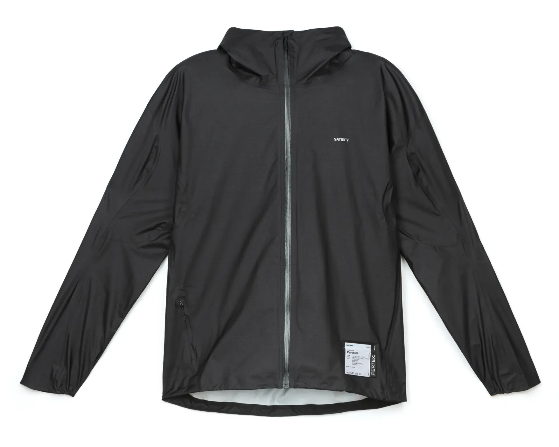 Satisfy M's Pertex® 3L Fly Rain Jacket - Black SA (S)