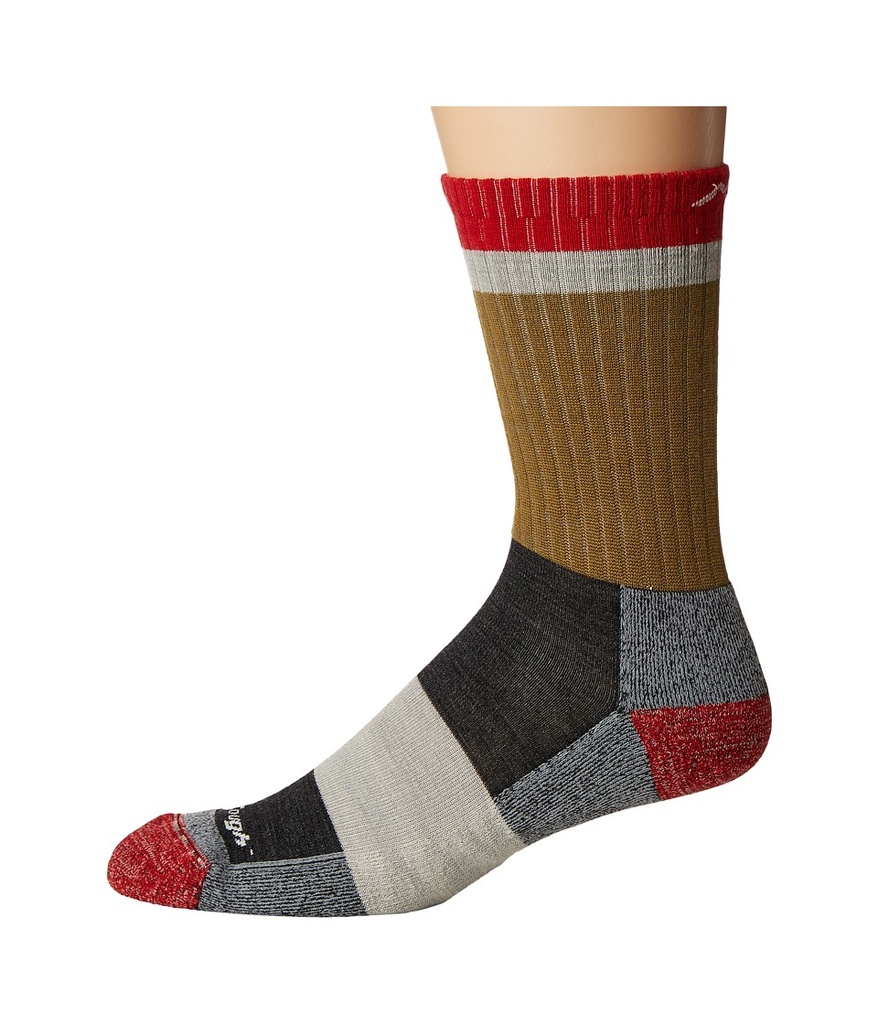 Darn Tough Socks M's Heady Stripe Micro Crew Lightweight with Cushion - Ash (M)