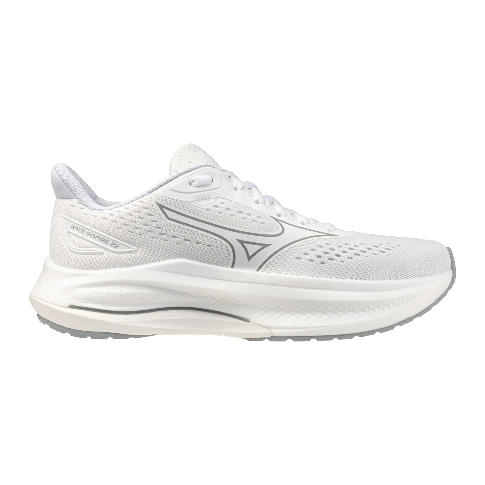 Mizuno Shoe W's Wave Inspire 22 - White/White/Harbor Mist (38)