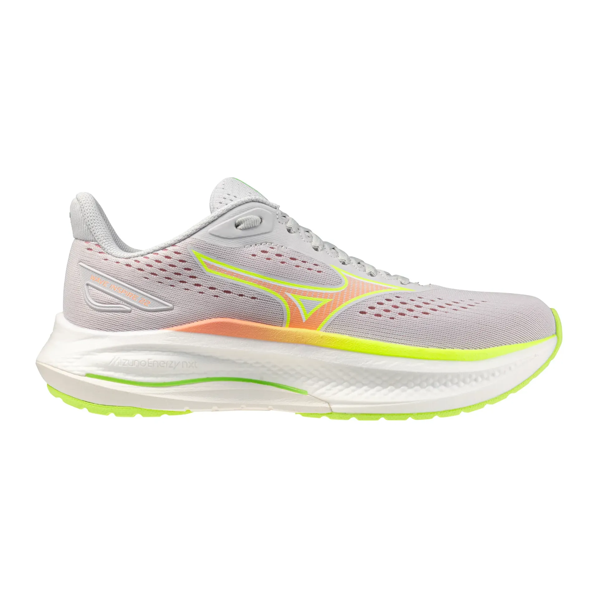 Mizuno Shoe W's Wave Inspire 22 - Cloudscape/Desert Flower/Lime Pulp (38.5)