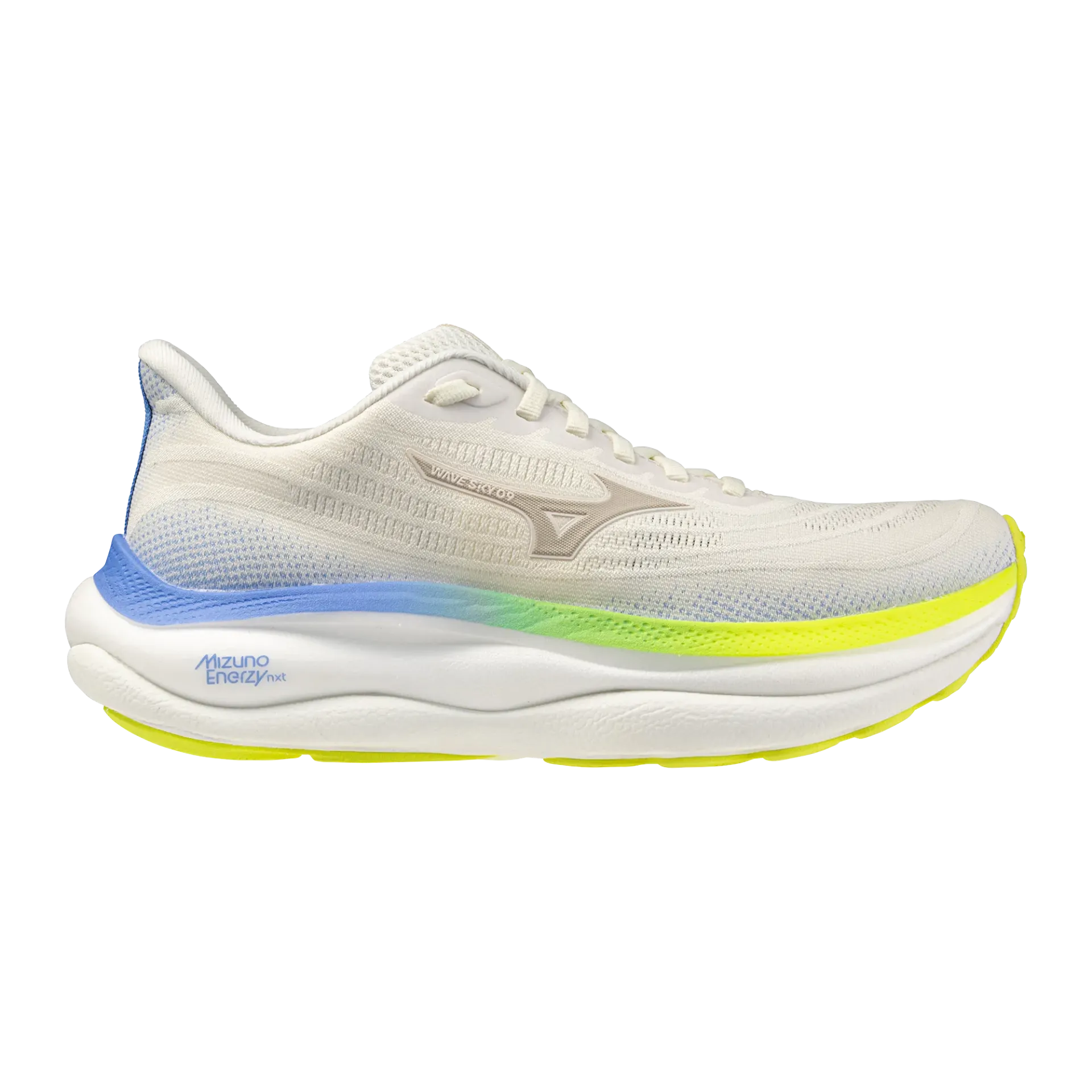 Mizuno Shoe W's Wave Sky 9 - Snow White/Silver Birch/Ultram