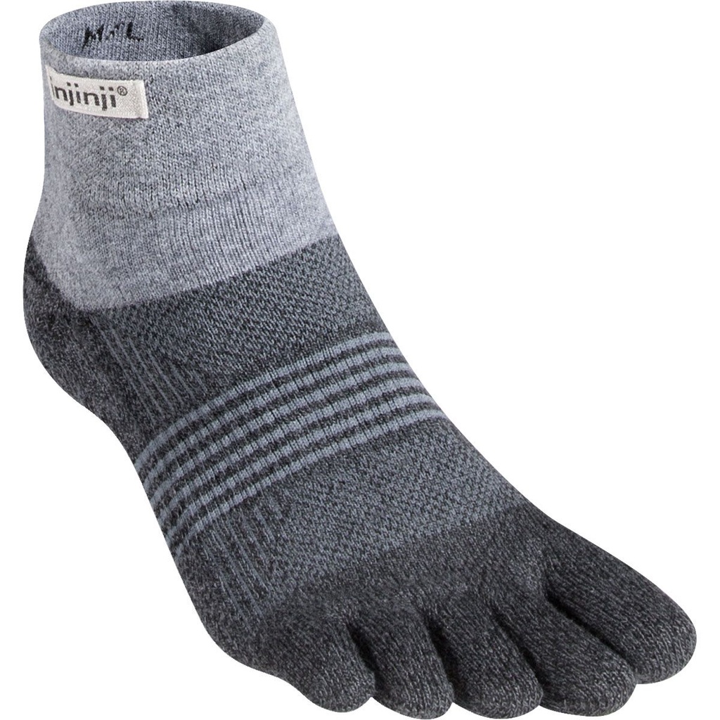 Injinji W's Trail Midweight Toesocks Mini-Crew Length - Granite (XS/SM)