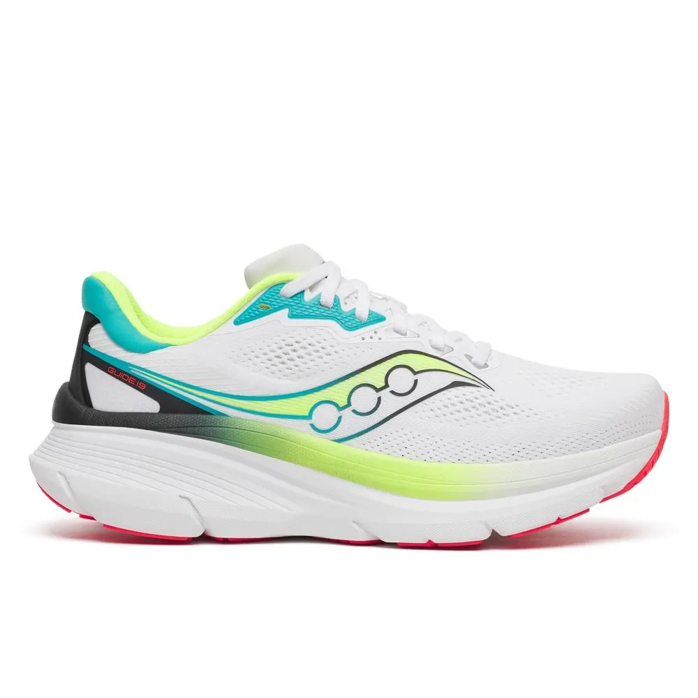 Saucony Shoe M's Guide 19 - White/Citron (40)